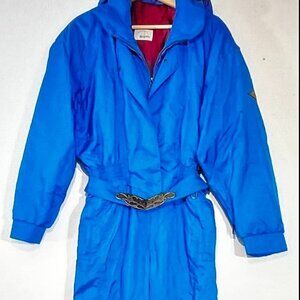 BOGNER  Vintage TurquoiseBlue One-Piece Insulated Ski Suit Wms Size 12